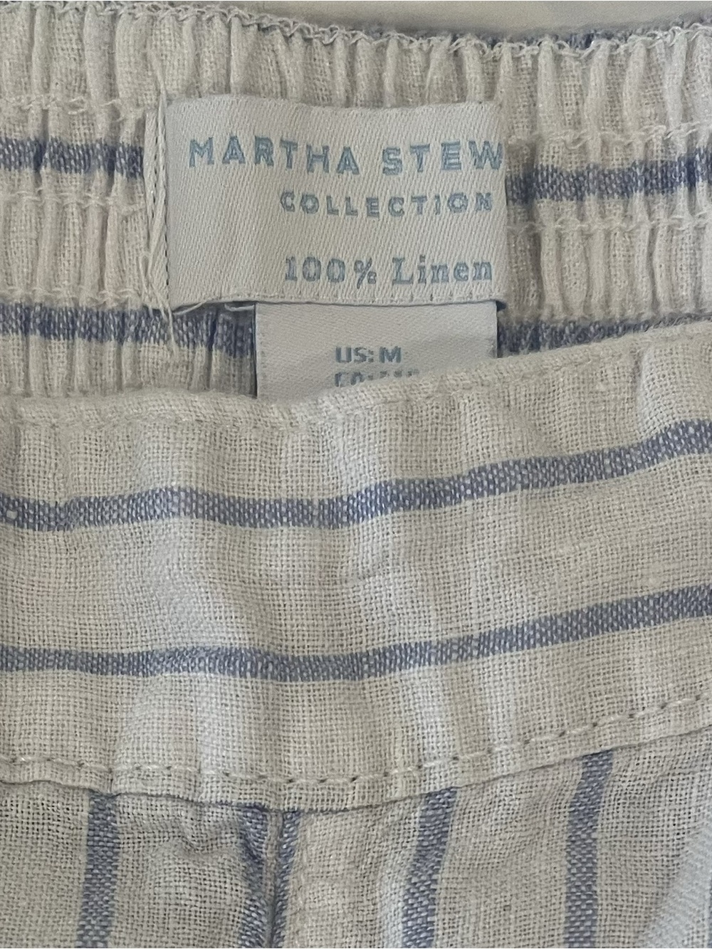 Women’s 100% Linen Wide Leg Cropped Pants from Martha Stewart Collection - Picture 2 of 3